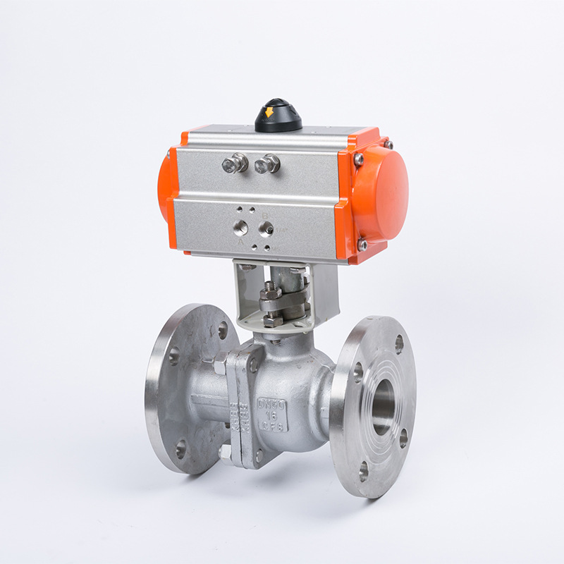 气动不锈钢法兰球阀,Q641F