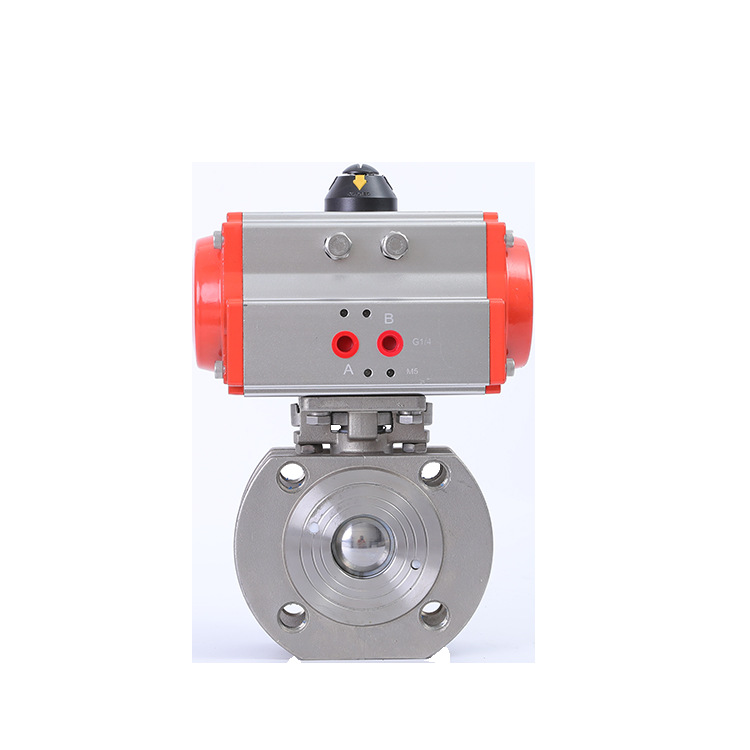 气动薄型球阀,薄型气动球阀,Q671F,气动对夹式薄型球阀