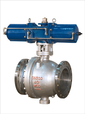 大口径气动固定式球阀,Q674F