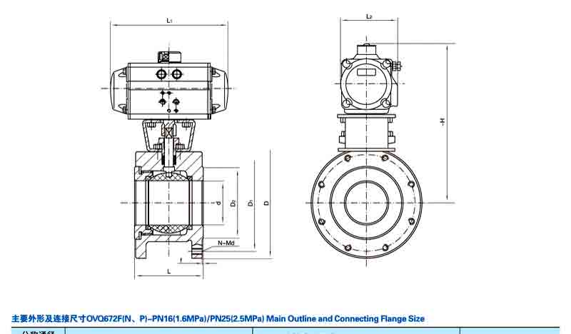 Q672F气动薄型球阀图纸