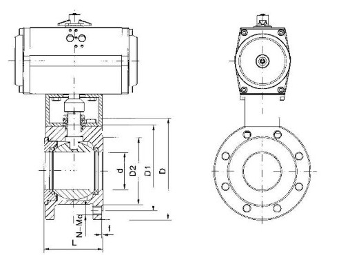 气动薄型球阀Q671F(图5)