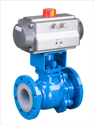 气动衬四氟法兰球阀